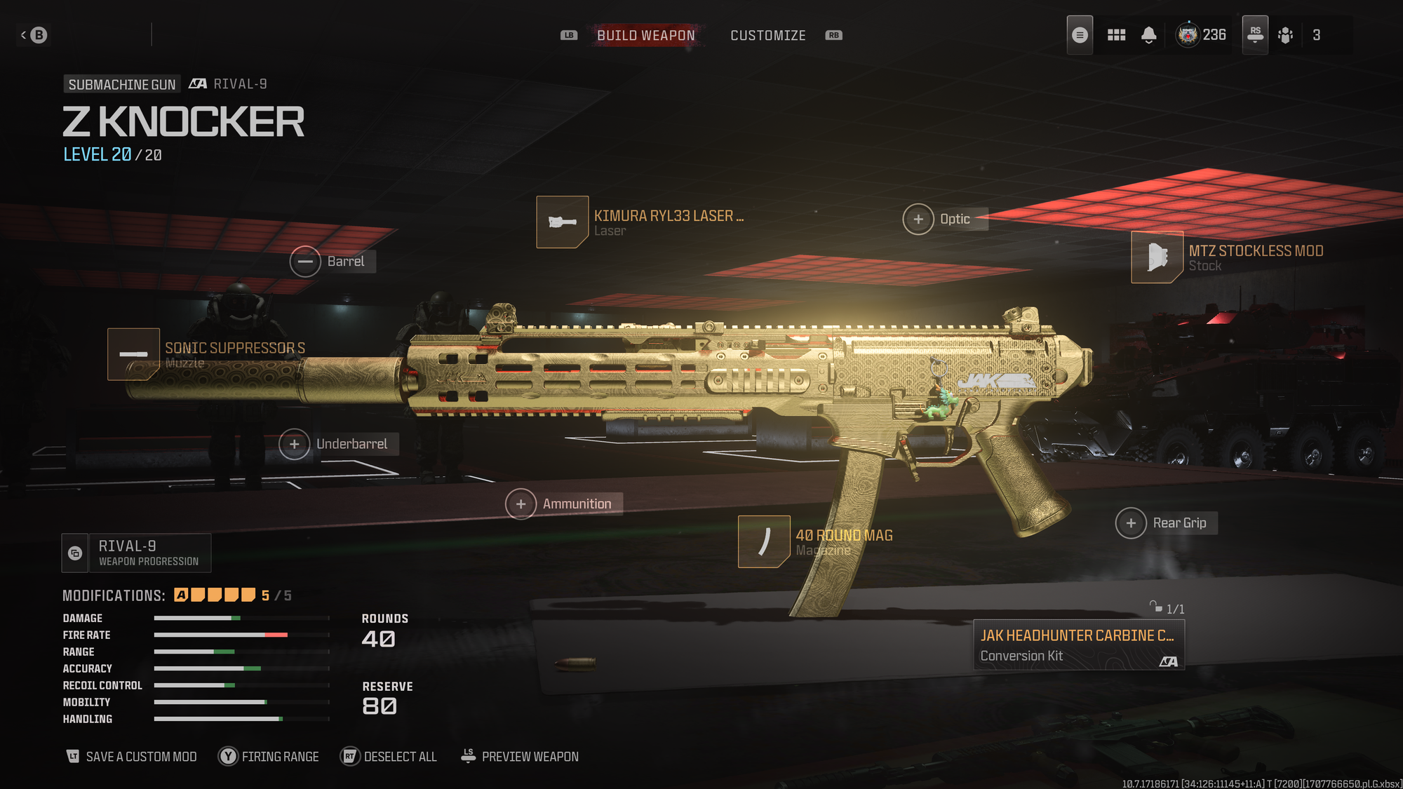 Zombie knocker (RIVAL-9 SMG)